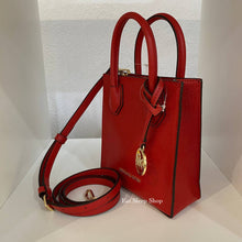 Load image into Gallery viewer, MICHAEL KORS MERCER XS CROSSBODY LEATHER IN RED
