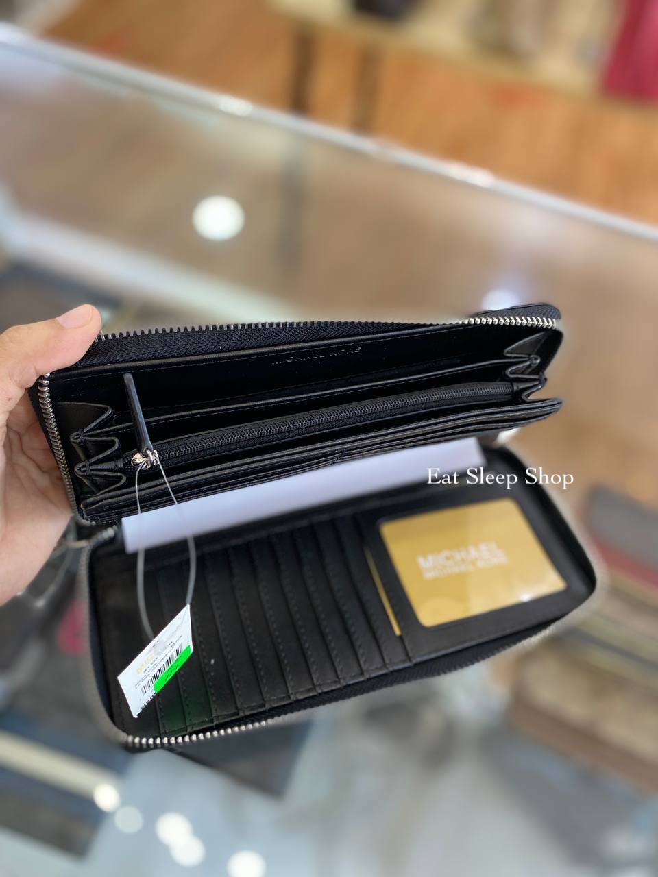 Michael Kors Zip wallet Jet Set Small Za Coin Card Case Black 1  The  Little Green Bag