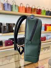 Load image into Gallery viewer, COACH WESTWAY BACKPACK IN COLORBLOCK SIGNATURE WITH COACH PATCH CE489 IN CHARCOAL AMAZON GREEN
